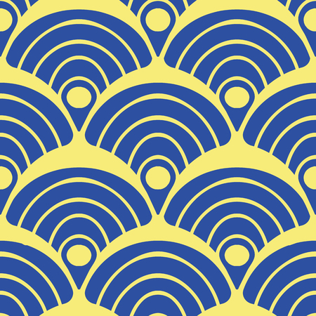 Vector modern tiles pattern. Abstract art deco seamless luxury backgroundのイラスト素材