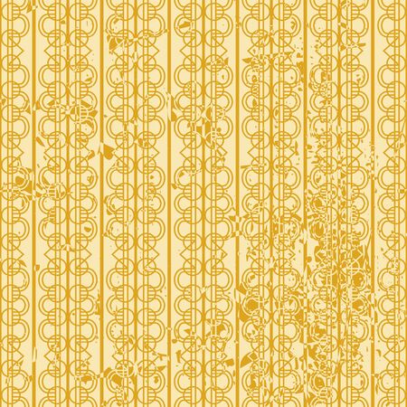 Vector modern geometric tile pattern with grunge effect. Abstract art deco retro vintage background.のイラスト素材
