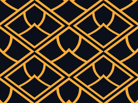 Art Deco seamless pattern. Retro vintage ornamental geometrical pattern, ornate texture. Element for designのイラスト素材