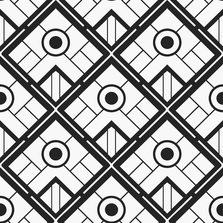 Vintage Art Deco seamless pattern and background. Geometric decorative texture. Vintage element for retro designのイラスト素材