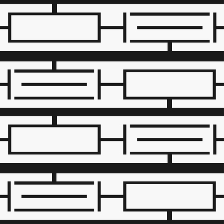 Vector modern tiles pattern and wallpaper. Abstract art deco seamless monochrome background. Vintage element for retro designのイラスト素材