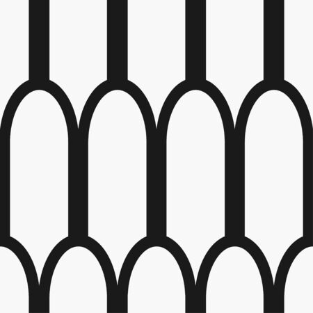 Vector modern tiles pattern and wallpaper. Abstract art deco seamless monochrome background. Vintage element for retro designのイラスト素材