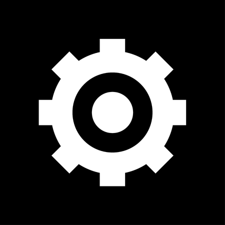 gear icon vector, flat design best vector iconのイラスト素材