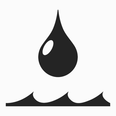 Water drop icon in flat styleのイラスト素材