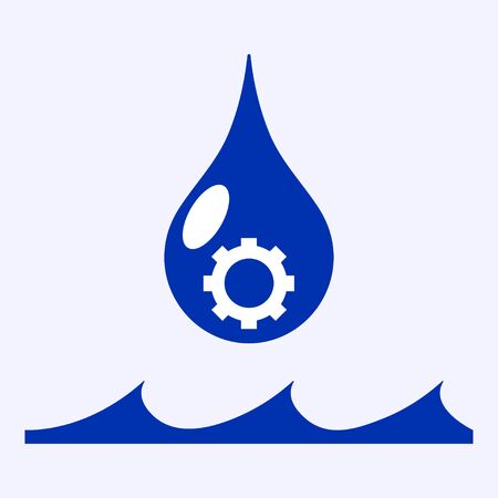 Drop Water Gear Template for business designのイラスト素材