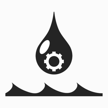 Drop Water Gear Template for business designのイラスト素材