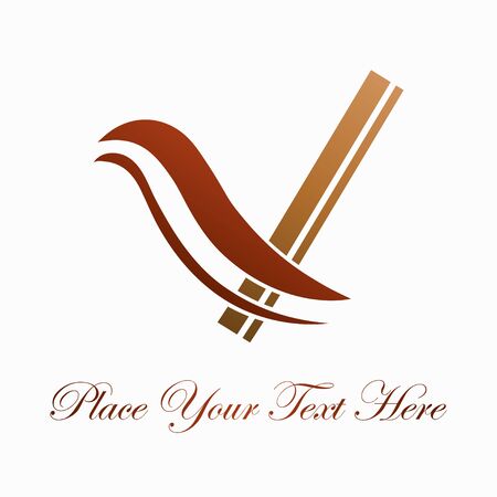 Modern Letter V Design isolated on white backgroundのイラスト素材
