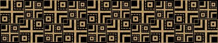 Modern geometric tiles pattern. Golden lined shape. Abstract art deco seamless luxury background.の写真素材