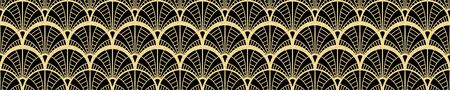 Modern geometric tiles pattern. Golden lined shape. Abstract art deco seamless luxury background.の写真素材