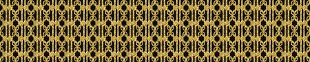 Art Deco Pattern. Seamless black and gold background. Luxury lace ornament. Retro geometric design. 1920-30s motifs. Luxury vintage illustration for designの写真素材