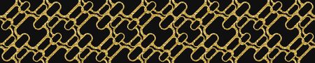 Art Deco Pattern. Seamless black and gold background. Luxury lace ornament. Retro geometric design. 1920-30s motifs. Luxury vintage illustration for designの写真素材