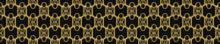 Art Deco Pattern. Seamless black and gold background. Luxury lace ornament. Retro geometric design. 1920-30s motifs. Luxury vintage illustration for designの写真素材