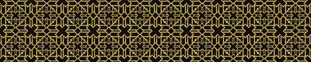 Art Deco Pattern. Seamless black and gold background. Luxury lace ornament. Retro geometric design. 1920-30s motifs. Luxury vintage illustration for designの写真素材