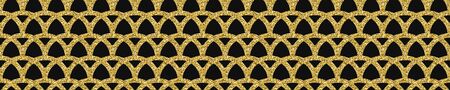 Art Deco Pattern. Seamless black and gold background. Luxury lace ornament. Retro geometric design. 1920-30s motifs. Luxury vintage illustration for designの写真素材