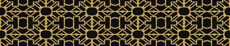 Art Deco Pattern. Seamless black and gold background. Luxury lace ornament. Retro geometric design. 1920-30s motifs. Luxury vintage illustration for designの写真素材
