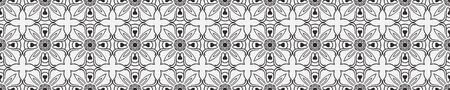 Vector modern ornamental pattern. Abstract art deco seamless monochrome background. Vector illustrationのイラスト素材