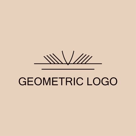 Luxury antique art deco monochrome hipster minimal geometric vintage linear vector logo template for designのイラスト素材
