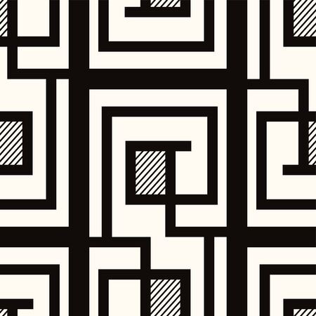 Beautiful abstract illustration with gold art deco seamless pattern for print design. Retro vintage texture. Vector illustrationのイラスト素材