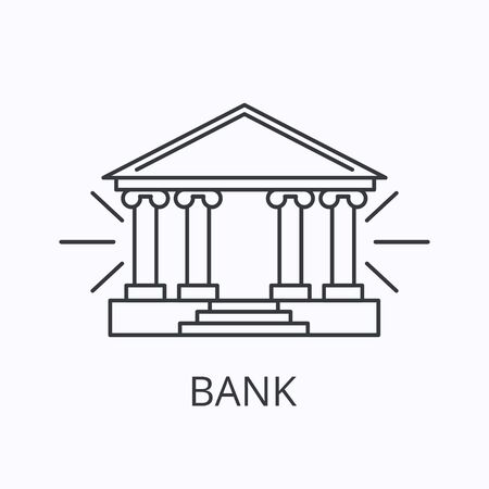 Illustration with bank line icon. Isolated sign symbol.のイラスト素材