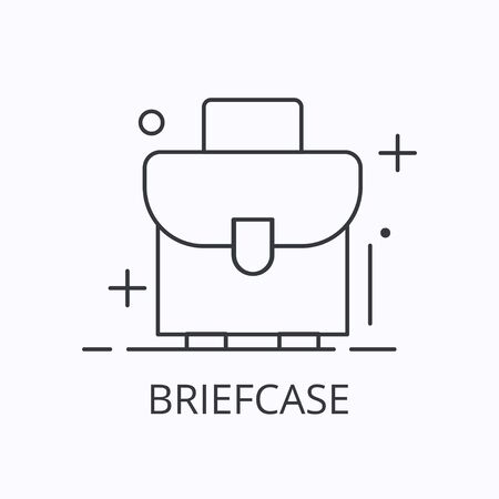 Briefcase thin line icon. Portfolio concept. Outline illustrationのイラスト素材