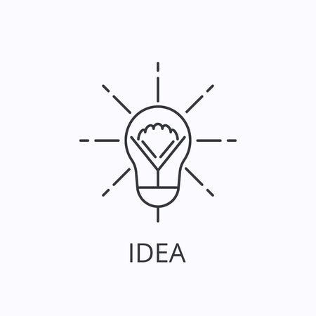 Idea thin line icon. Vector outline illustrationのイラスト素材
