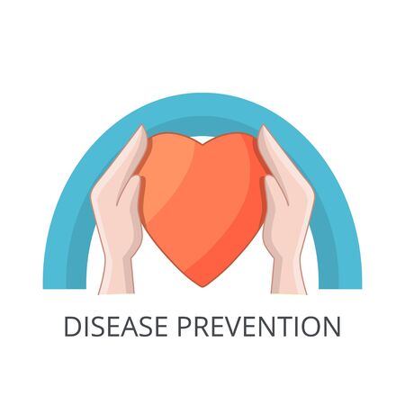 Disease prevention health icon. Life insurance. Health care, medical symbol. Vector illustrationのイラスト素材