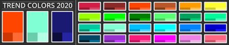 2020 color trend palette. Design Set. Vector illustrationのイラスト素材