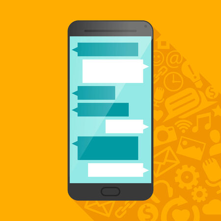 Smartphone icon with multimedia symbols in shadow. Communication and data transferring concept.のイラスト素材