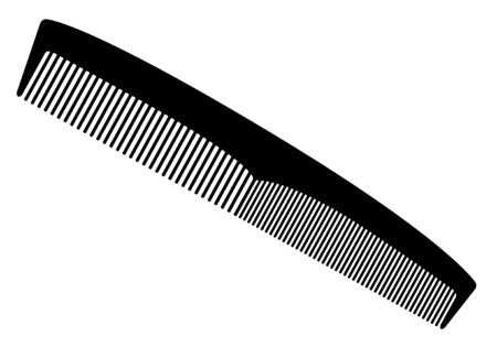 Simple comb icon. Black silhouette. Flat style.のイラスト素材