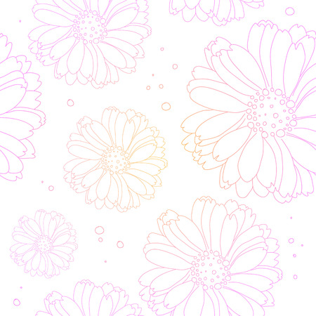 Seamless light flower background. Pastel colors. Floral pattern.のイラスト素材