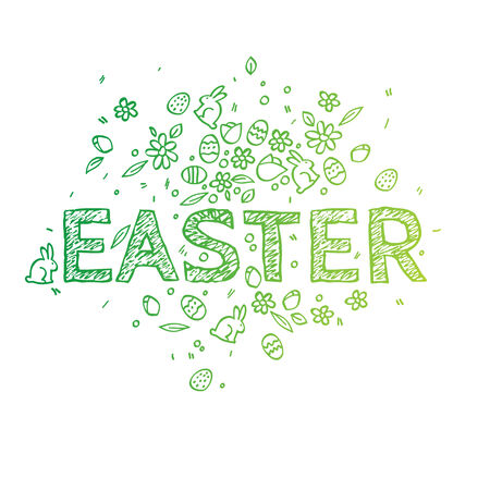 Easter handmade background.のイラスト素材