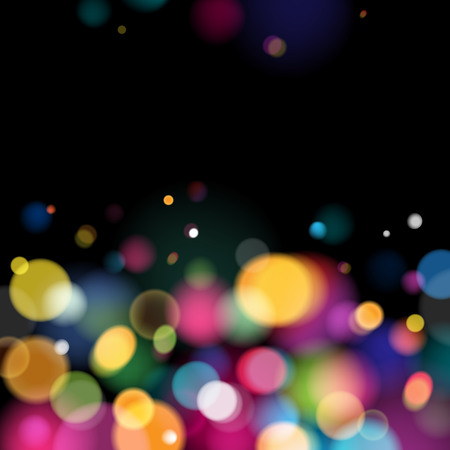 Abstract colorful bokeh blurry background. Festive celebration template.のイラスト素材
