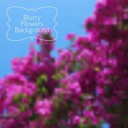 Colorful blurry floral nature background. Pink flowers defocused. Summer, spring holiday design.のイラスト素材