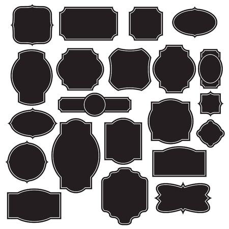 Set of labels frames templates. Abstract backgrounds.のイラスト素材