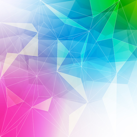 Colorful abstract crystal background. Ice or jewel structure. Pink, blue and green bright colors.のイラスト素材