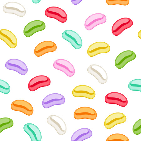 Seamless Colorful Jelly Beans Background Sweet Vector Pattern のイラスト素材 イメージマート