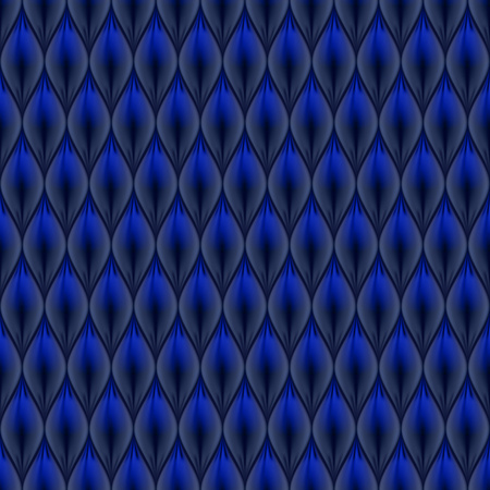 Quilted simple abstract seamless pattern. Black color colored with blue.のイラスト素材