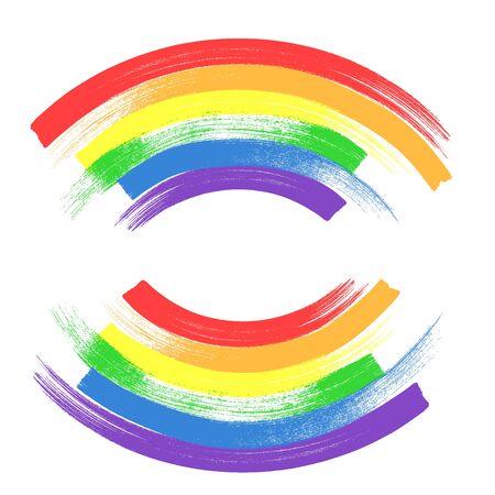 Colorful rainbow background - painted texture. Vector illustration.のイラスト素材