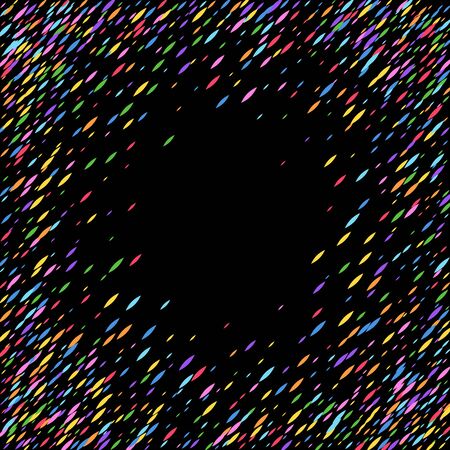 Glitter colorful sharp oval sequins magical frame background. Good for luxury poster banner advertising design. Vector illustration.のイラスト素材