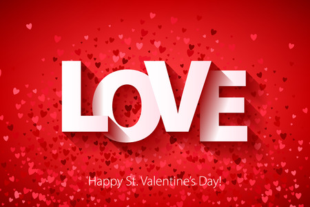 Happy Valentines day poster background. Love symbol.のイラスト素材