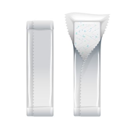 Chewing gum sticks set. Bubble gum vector.のイラスト素材