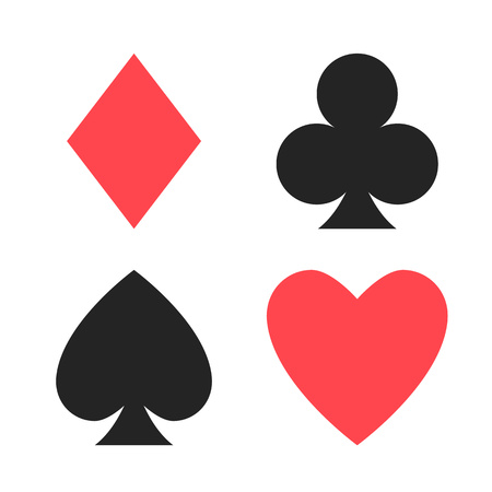 Playing cards suits set vector illustrationのイラスト素材