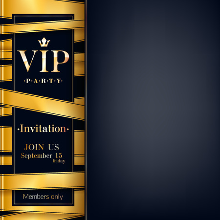 VIP club party premium invitation card poster flyer.のイラスト素材