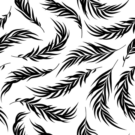 Palm tree leaves tropical pattern.のイラスト素材