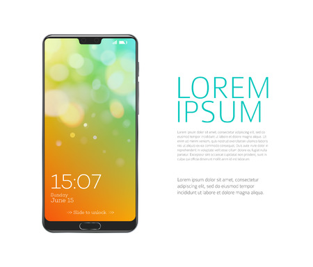 Smartphone realistic vector illustration.のイラスト素材