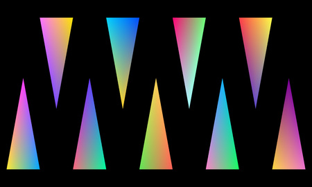 Seamless colorful triangles doodle pattern.のイラスト素材
