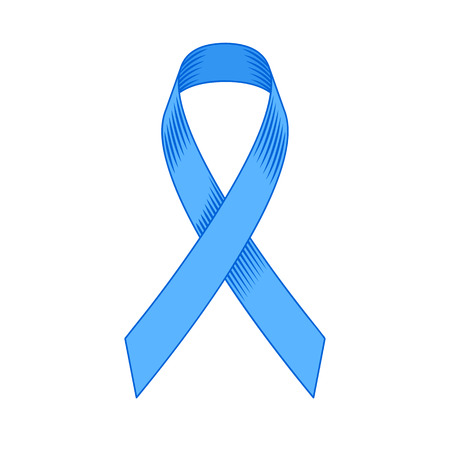 prostate cancer awareness month. Men's health concept. Blue ribbon symbol. Good for poster, banner, card design.のイラスト素材