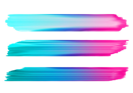 Vector paint daubs set. Colorful brush strokes collection.のイラスト素材