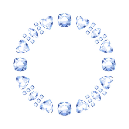 Diamonds round frame.のイラスト素材