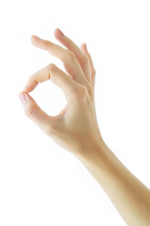 Hand sign OKの写真素材